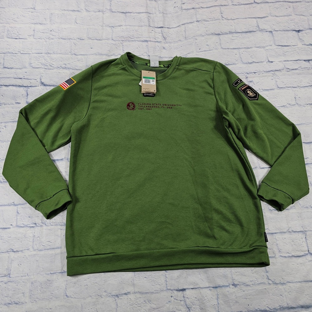 Florida State Seminoles Nike Military Sweatshirt MENS XL Green FSU DQ2085-328